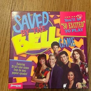 Saved By The Bell Game - Vintage Purple & Yellow Board Game